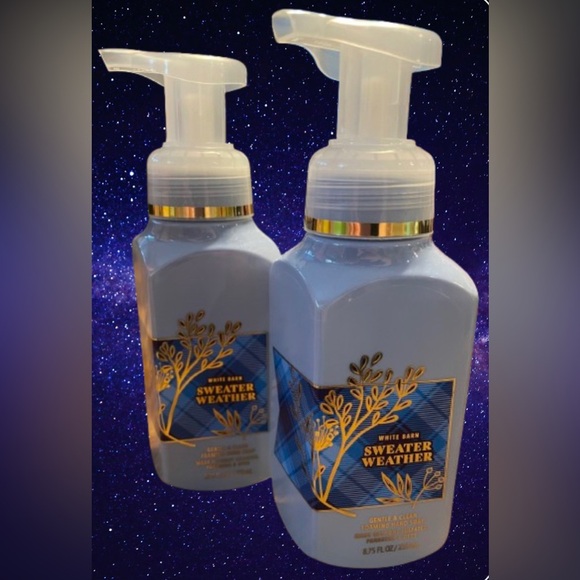 🌧️ 2 Pc SWEATER WEATHER Foaming Hand Soap Lot of 2  Eucalyptus Aloe Shea - Picture 1 of 2